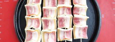 закуска из слоеного теста шашлык. Шаг 8