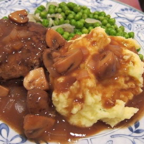 Рецепт грибного стейка салисбури