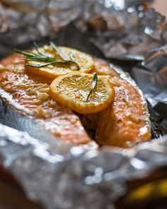 Кижуч стейки в духовке в фольге