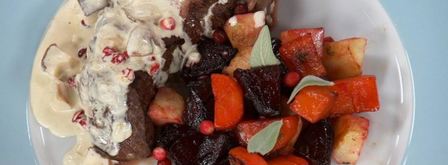 стейк из говядины с печеными корнеплодами. Шаг 8