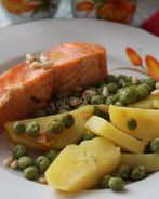 Стейк из семги на сковороде