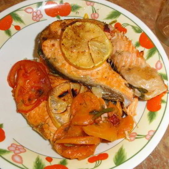 Рецепт стейка из семги в духовке