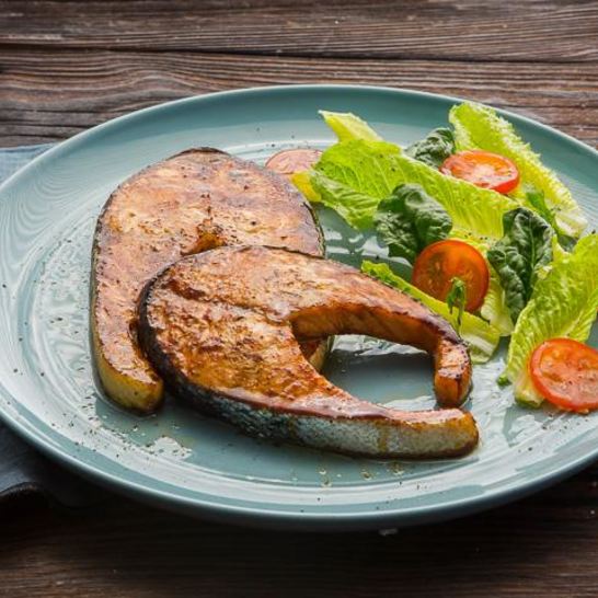 Рецепт стейка из семги в глазури терияки