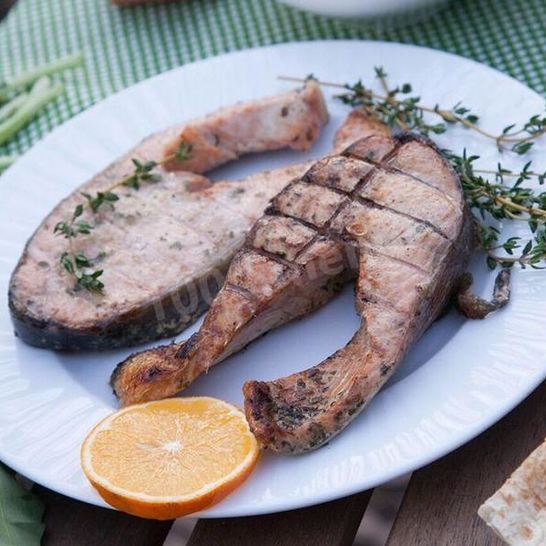 Рецепт стейка кеты гриль