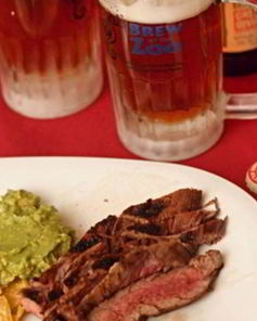 Стейк, маринованный в пиве