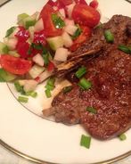 Стейк с бальзамическим соусом