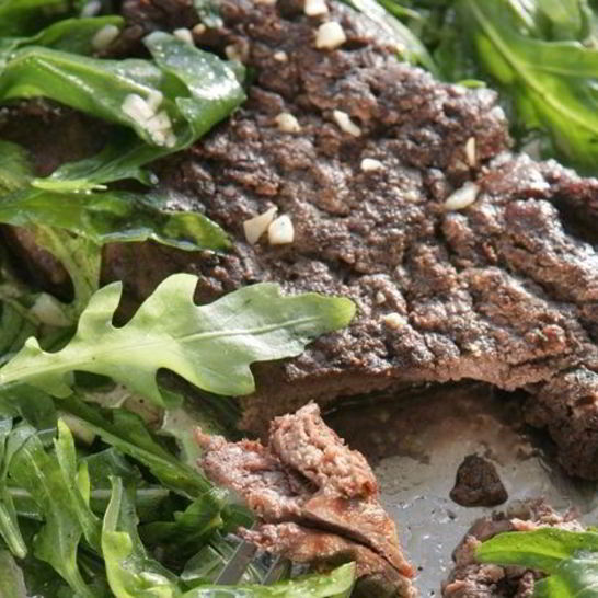 Рецепт стейка с руколой