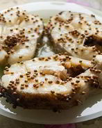 Стейк трески на пару