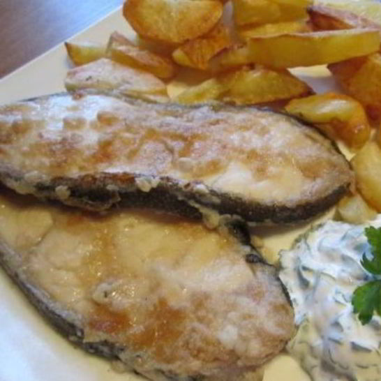 Рецепт стейка зубатки на сковороде