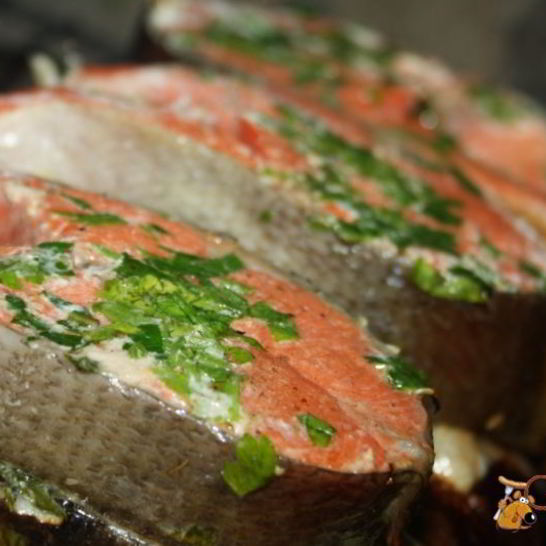 Рецепт стейков нерки на гриль-доске