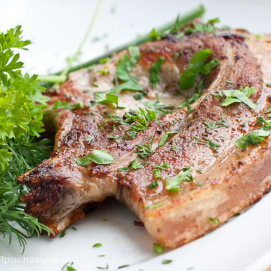 Рецепт свиного стейка в маринаде из зеленого чая