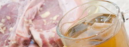 свиной стейк в маринаде из зеленого чая. Шаг 3