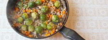 свиные стейки с грибами и брюссельской капустой. Шаг 2