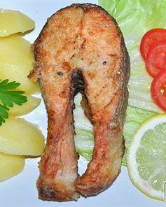 Жареные стейки семги