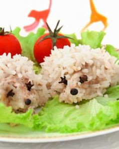 Ежики рисовые тефтели