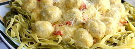 паста с куриными тефтелями под тыквенным соусом. Шаг 8