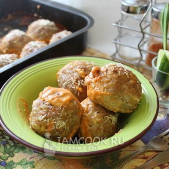 Рецепт тефтелей мясных в сметанно-томатном соусе