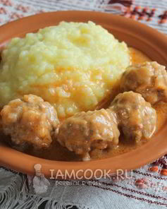 Тефтели с рисом с подливкой в мультиварке