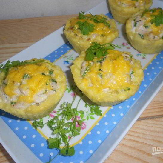 Рецепт тефтелей в картофельных корзиночках