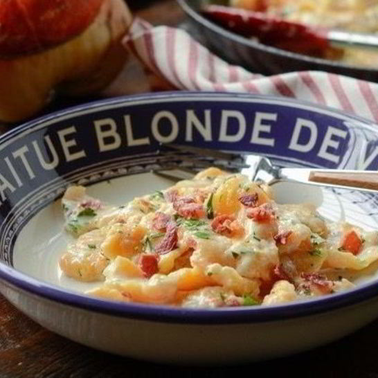 Рецепт тыквенных ньокков с соусом альфредо