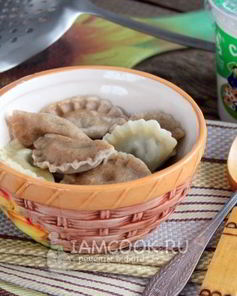 Вареники с чечевицей и грибами