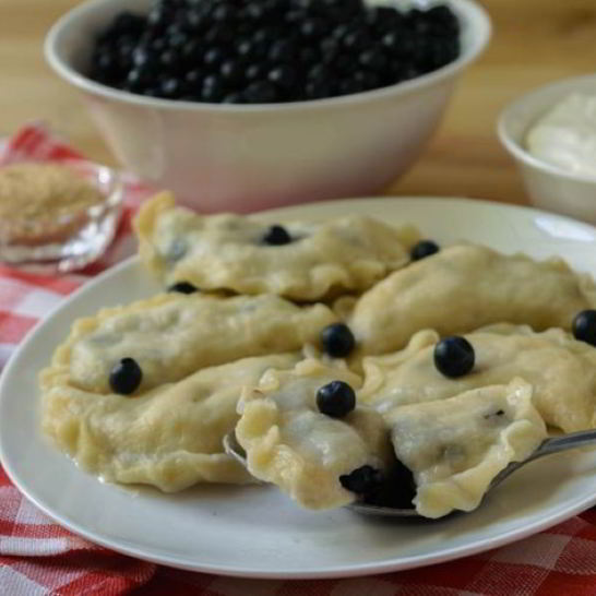 Рецепт вареников с черникой