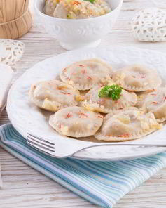 Вареники с гречкой и грибами