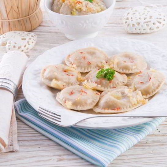 Рецепт вареников с гречкой и грибами