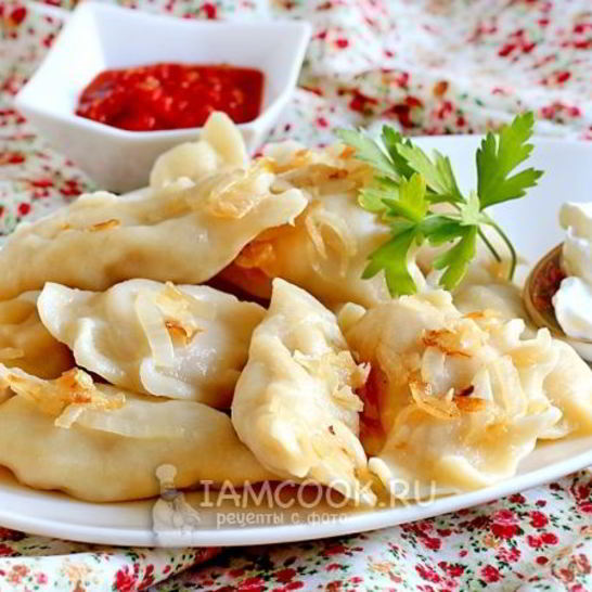 Рецепт вареников с капустой и мясом