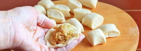 вареники с капустой и мясом. Шаг 14