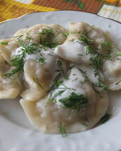 Вареники с квашеной капустой и мясным фаршем