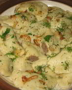 Вареники с печенью и картошкой