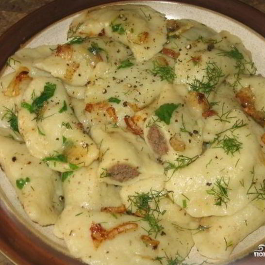 Рецепт вареников с печенью и картошкой