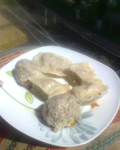 Вареники с полусырой картошкой