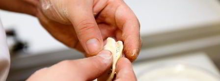 вареники с соленым творогом и зеленью. Шаг 5