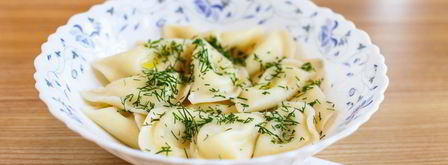 вареники с соленым творогом и зеленью. Шаг 6