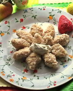 Яблочные вареники без муки