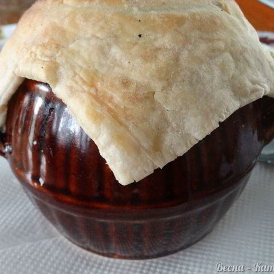 Рецепт хмельного жаркого в горшочке с вяленым черносливом