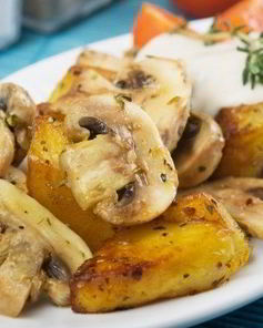 Легкое жаркое с грибами