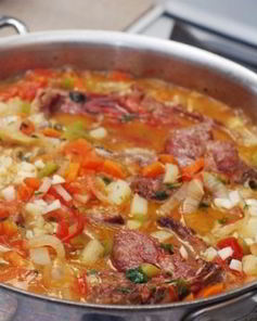 Жаркое из баранины с овощами