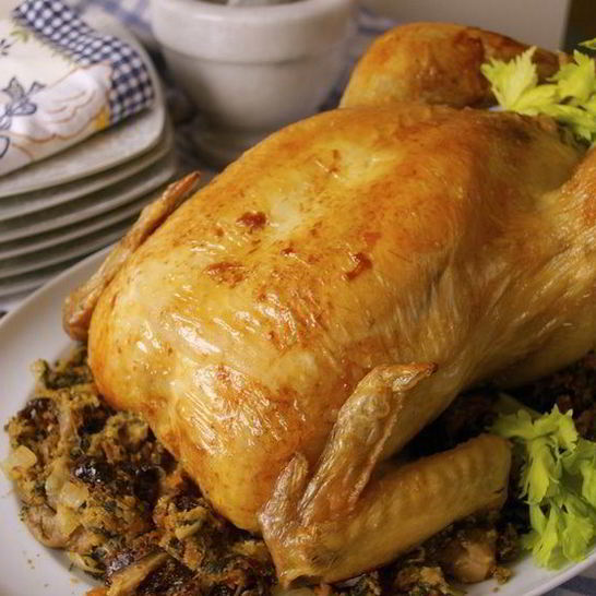 Рецепт жаркого из фаршированной курицы