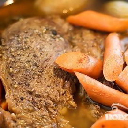 Рецепт жаркого из говядины и моркови с вином