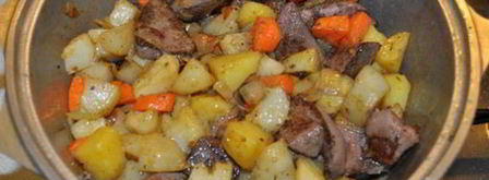 жаркое из печени с картофелем. Шаг 7