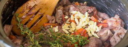 жаркое из свиного сердца с брюссельской капустой. Шаг 11