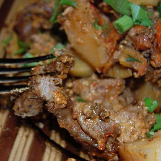 Рецепт жаркого со свининой и овощами