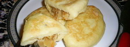 картофельные зразы с начинкой из квашеной капусты. Шаг 8