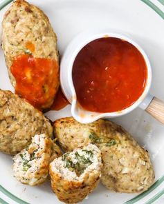 Мясные зразы с сыром и травами