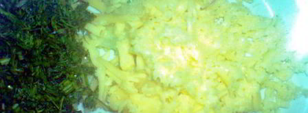 мясные зразы с зеленью, чесноком и сыром. Шаг 3