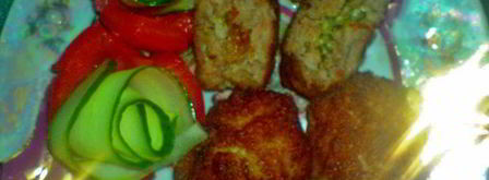 мясные зразы с зеленью, чесноком и сыром. Шаг 6