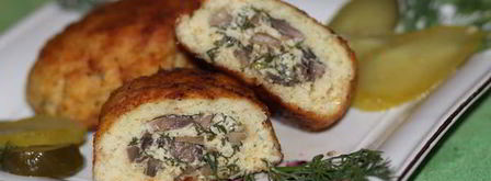 рыбные зразы с грибами и сыром. Шаг 20